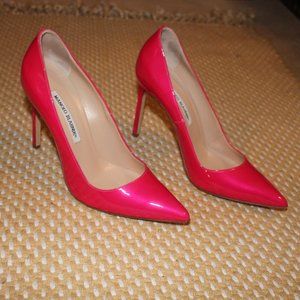 Manolo Blahnik Pink Patent Heels